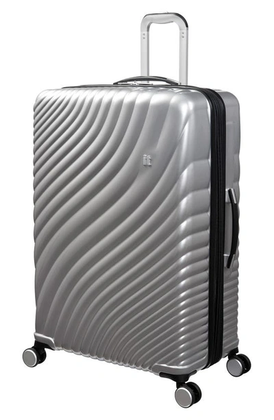 Shop It Luggage 31-inch Hardside Spinner Luggage In Metallic Silver Matt Nickel