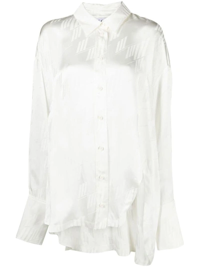 Shop Attico The  Diana Asymmetric Shirt In White