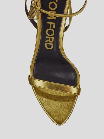 Shop Tom Ford Sandal In Golden