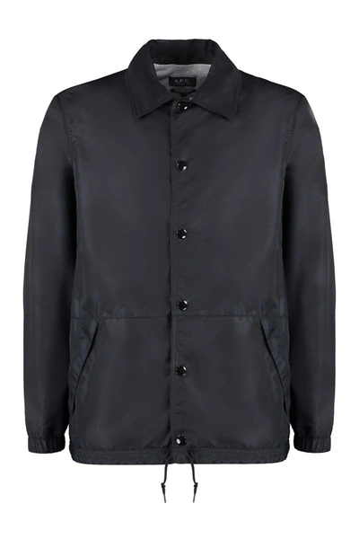 Shop Apc A.p.c. Aleksi Nylon Jacket In Black