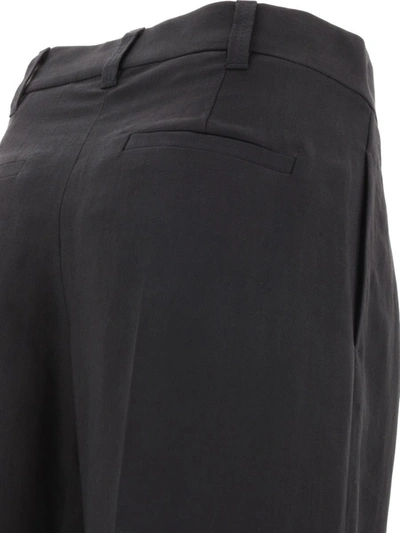 Shop Brunello Cucinelli Wide Tailored Trousers In Black