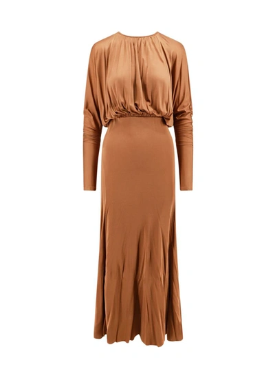 Shop Semicouture Dress In Brown
