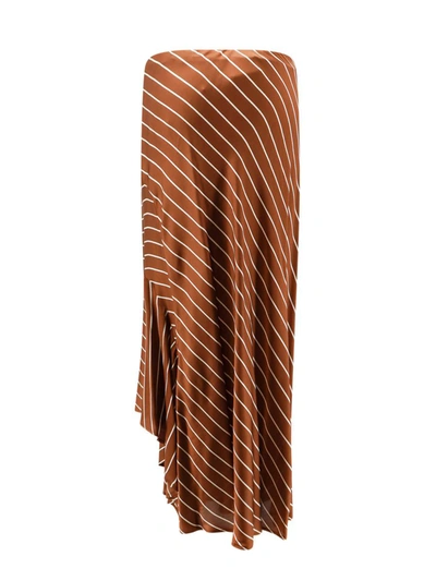 Shop Semicouture Skirt In Brown