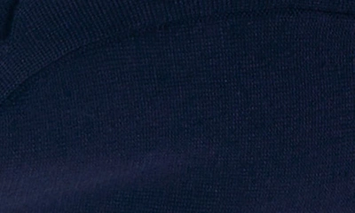 Nina Leonard Scalloped Bolero Shrug Sweater In Navy