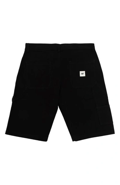Shop Cat Wwr Cotton Canvas Carpenter Shorts In Black