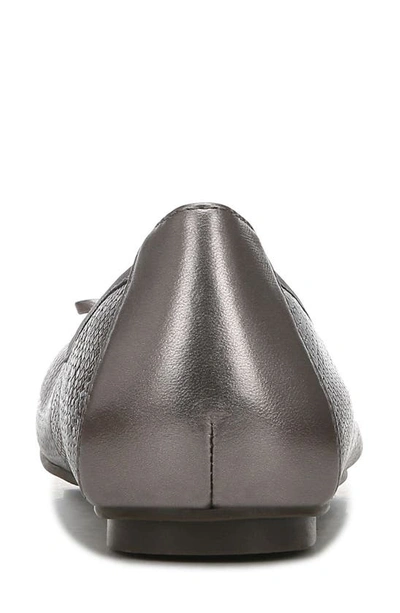 Vionic Minna Cap Toe Flat In Pewter Snake