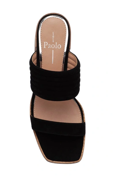 Linea Paolo Ida Slide Sandal In Black Suede