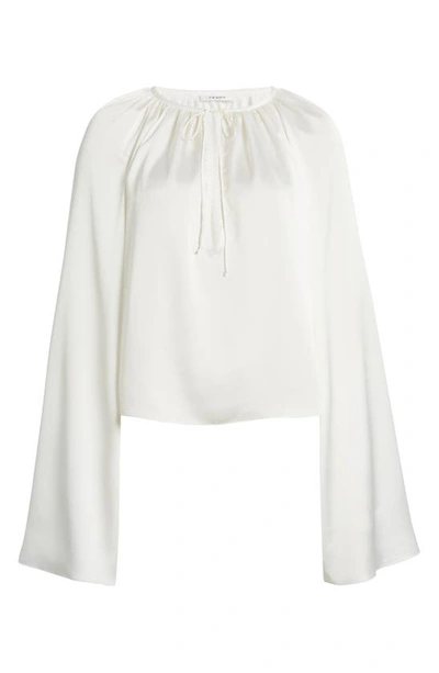 Shop Frame Gathered Neck Blouse In Cream