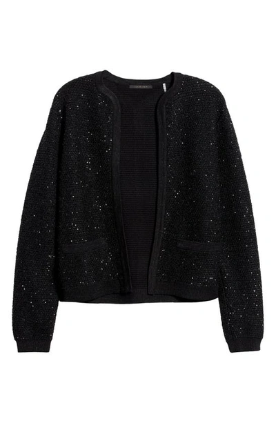 Shop Kobi Halperin Sequin Sweater Jacket In Black