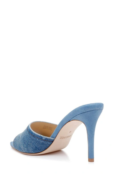 L Agence Pointed Toe Sandal In Blue Denim