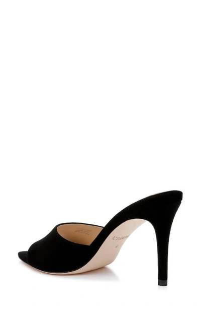 Shop L Agence L'agence Lolita Pointed Toe Sandal In Blacksuede