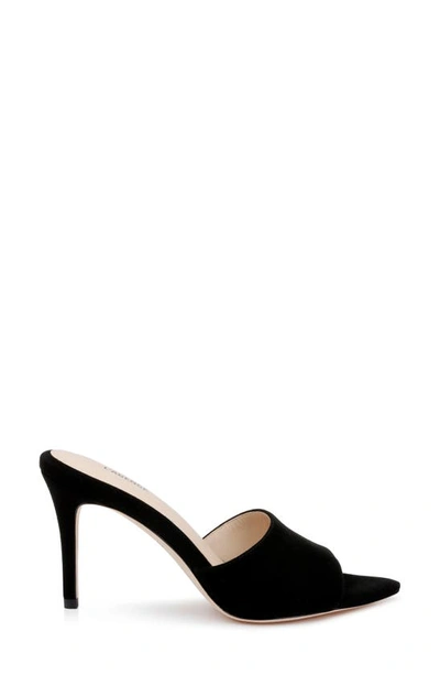 Shop L Agence L'agence Lolita Pointed Toe Sandal In Blacksuede