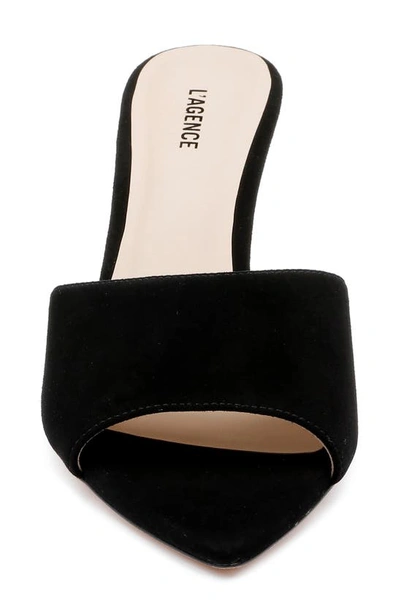 Shop L Agence Lolita Pointed Toe Sandal In Blacksuede