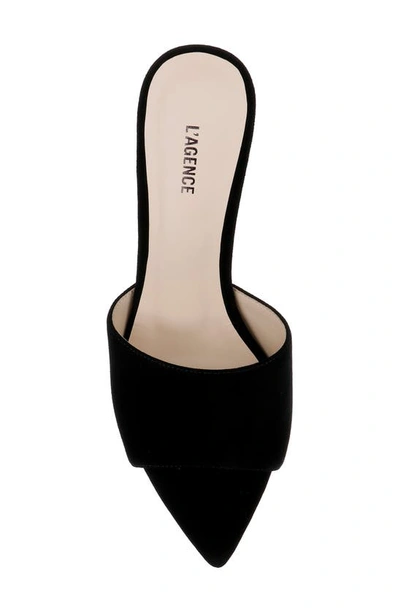 Shop L Agence L'agence Lolita Pointed Toe Sandal In Blacksuede