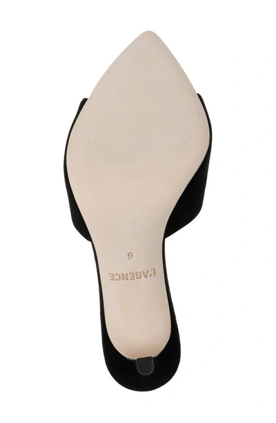 Shop L Agence L'agence Lolita Pointed Toe Sandal In Blacksuede