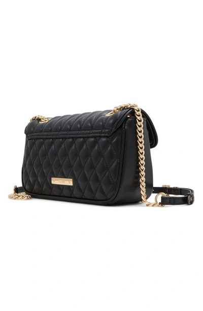 Shop Aldo Lounya Quilted Faux Leather Convertible Crossbody Bag In Black