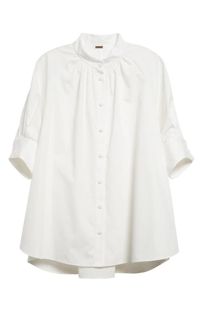Shop Adam Lippes Cotton Poplin Button-up Shirt In Vanilla
