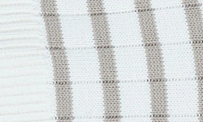 Shop Pistola Arlo Stripe Cotton Polo Sweater In Ecru Taupe Stripe