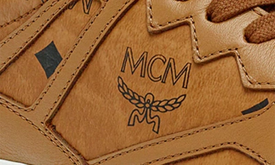 Shop Mcm Neo Terrain Monogram Sneaker In Cognac