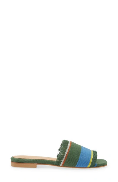 Shop Shekudo Dassa Zoume Slide Sandal In Green/ Blue/ White