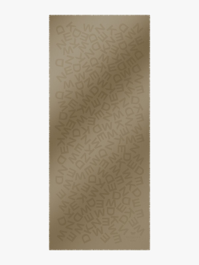Max Mara Jacquard Cotton Stole In Beige