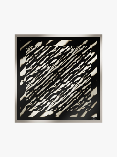 Max Mara Silk Twill Scarf In Optical White