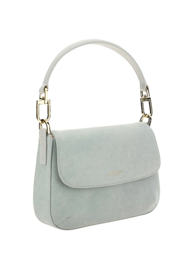 Shop Giorgio Armani Shoulder Bags In Salvia/taupe
