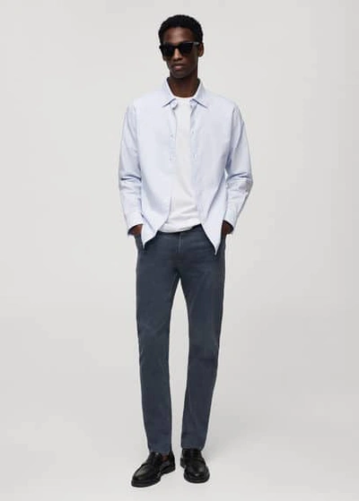 Shop Mango Man Slim Fit Ultra Soft Touch Patrick Jeans Denim Grey