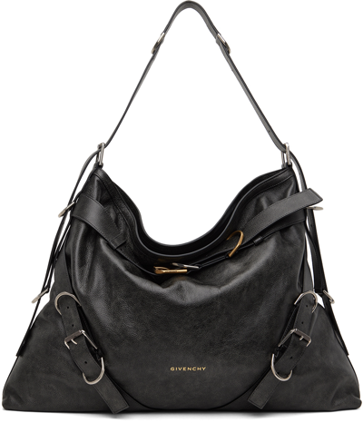 Shop Givenchy Black Large Voyou Boyfriend Bag In 001-black