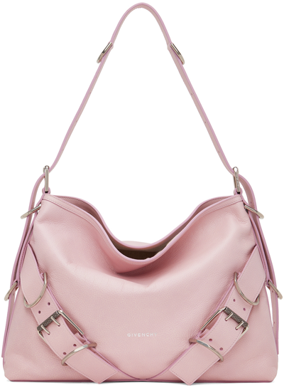Shop Givenchy Pink Medium Voyou Boyfriend Bag In 656-old Pink