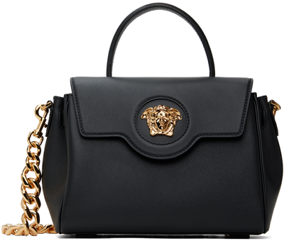 Shop Versace Black 'la Medusa' Bag In Kvo41 Black-
