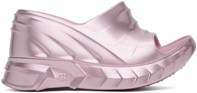 Shop Givenchy Pink Marshmallow Wedge Sandals In 656-old Pink