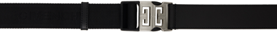 Shop Givenchy Black 4g Release Buckle Belt In 001-black