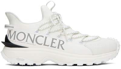 Shop Moncler White Trailgrip Lite2 Sneakers In Brilliant White 001