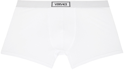 Shop Versace White 90s Boxers In 1w000-optical White