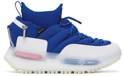 Shop Moncler Genius Moncler X Adidas Originals Blue Nmd Sneakers In 736 Blue