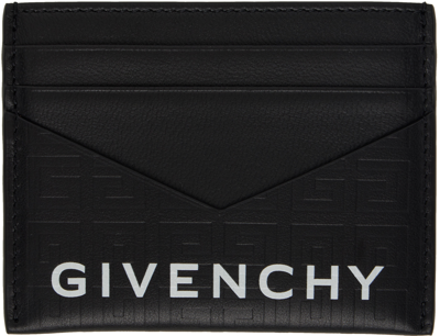 Shop Givenchy Black G-cut 4g Leather Card Holder In 001-black