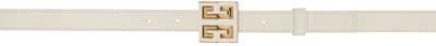 Shop Givenchy White 4g Belt In 105-ivory