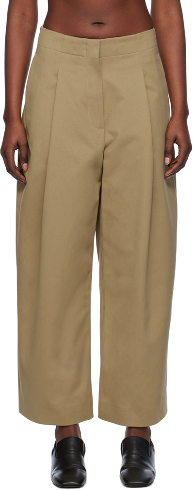 Shop Studio Nicholson Tan Dordoni Trousers