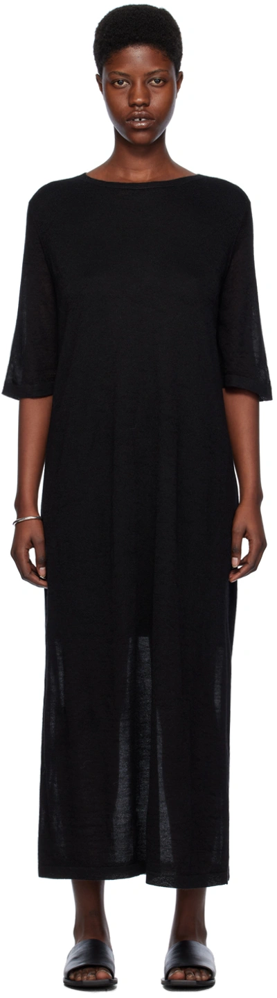 Shop Lauren Manoogian Black Layer Maxi Dress In B01 Black