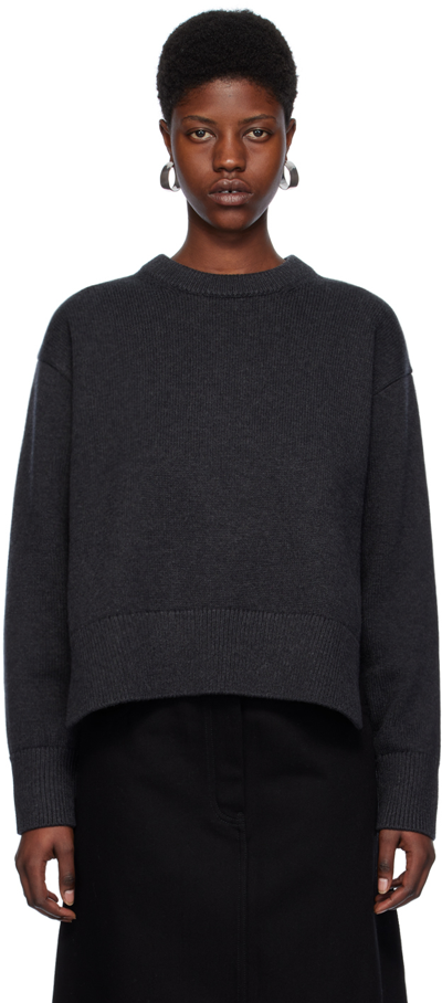 Shop Studio Nicholson Gray Hima Sweater In Lead
