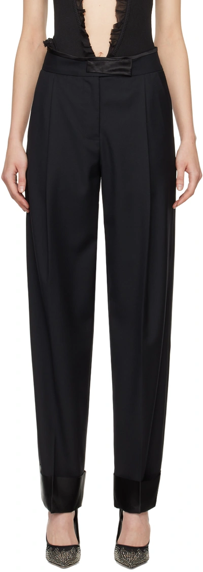 Shop Christopher Esber Black Pegged Trousers