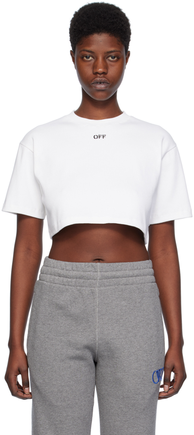 Shop Off-white White 'off' Stamp T-shirt In White Black