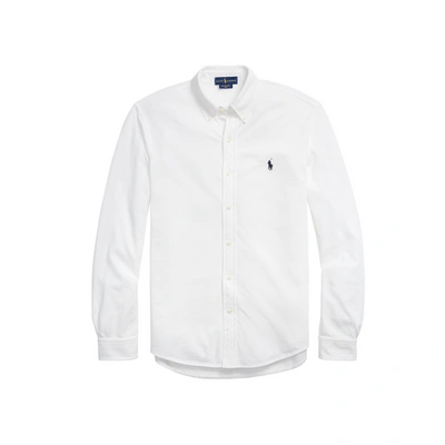 Polo Ralph Lauren Long-sleeved Button-down Shirt With Tailored Fit In White