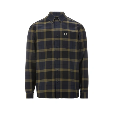 Shop Fred Perry Cotton Check Shirt In Green