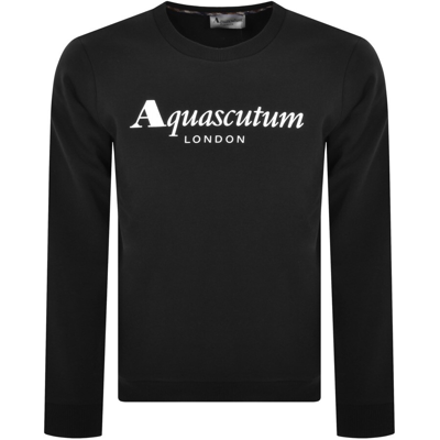 Shop Aquascutum London Logo Sweatshirt Black