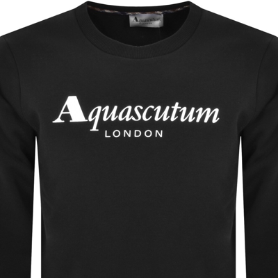 Aquascutum London Logo Sweatshirt Black In Black