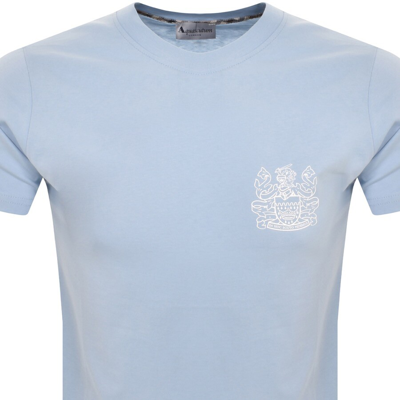 Aquascutum Logo T Shirt Blue In Blue