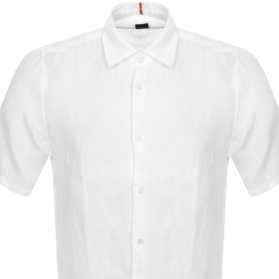 Shop Boss Casual Boss Rash 2 Short Sleeved Shirt White