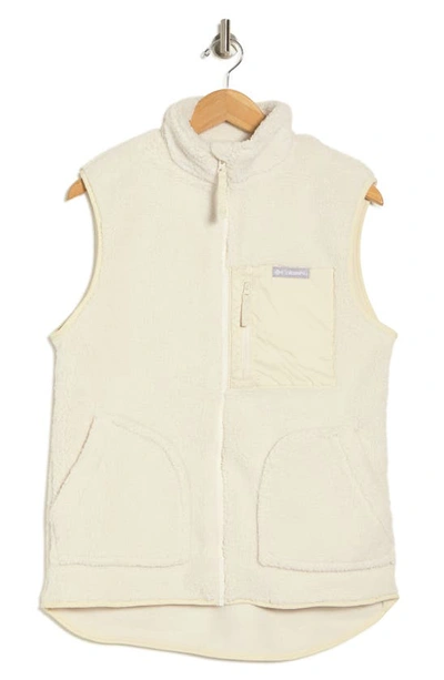 Shop Columbia Holly Hideaway Fleece Vest In Chalk